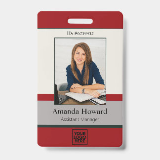 Badge Entreprise moderne de carte d'identité professionn