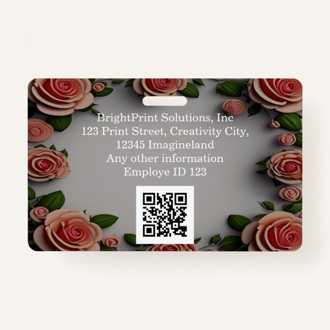 Badge Entreprise personnalisée de marque (Dos)