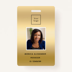 Badge Entreprise photo profil Or
