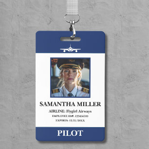 Badge Entreprise Photo Sécurité ID Aviation Compagnie aé