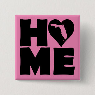 Badge Épingle Bouton Maison Floride État