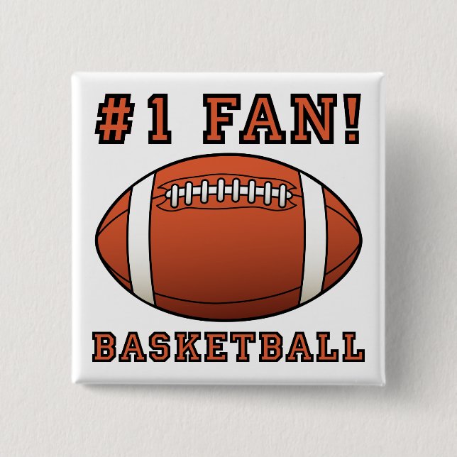 Badge Épingle Bouton Pas Drôle pour Fan de Basket (Devant)