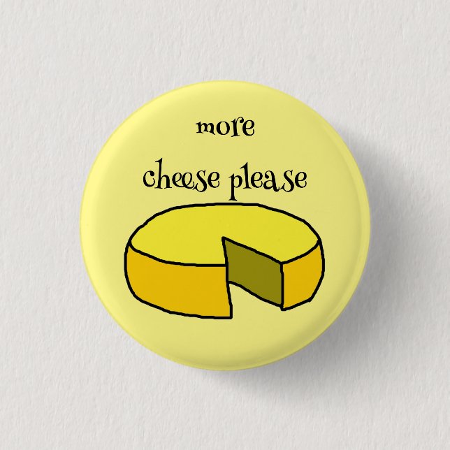 Badge Épinglé Fromage Drôle  (Devant)