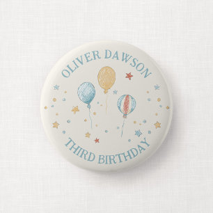 Badge Épingle Invité Anniversaire Enfant Balloon D
