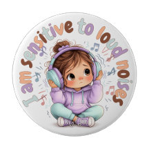 Badge Épingle Je Suis Sensible aux Bruits Badge Se