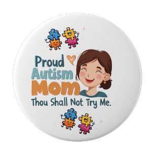 Badge Épinglette Fière Maman d'Autiste