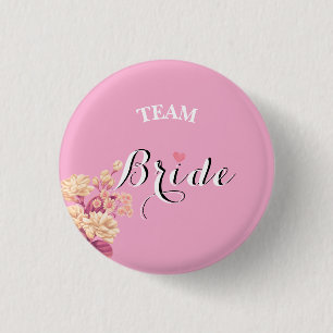 Badge Équipe de la mariée bouton