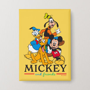 Badge Équipe vintage graphique de Mickey et ses amis