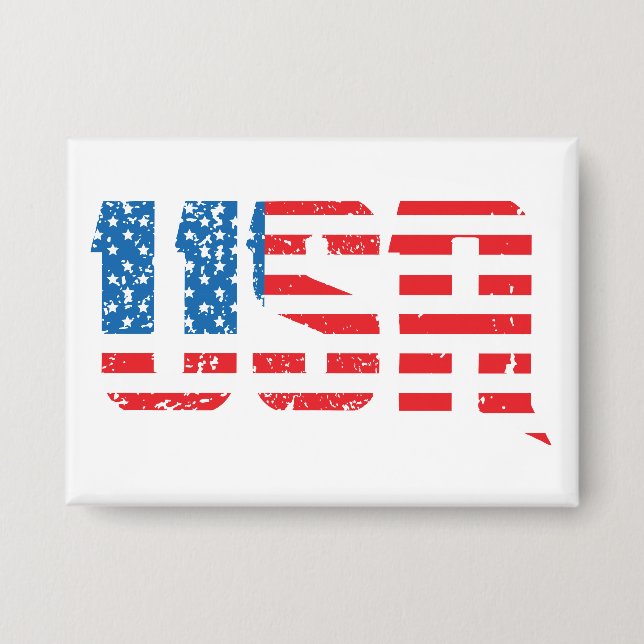 Badge États-Unis patriotiques en rouge, blanc et bleu (Recto)