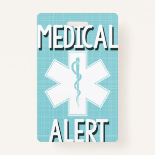 Badge Étiquette d'alerte Médicale pour les allergies ali