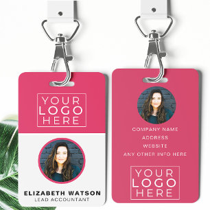 Badge Étiquette de nom de cordon personnalisée avec ID d