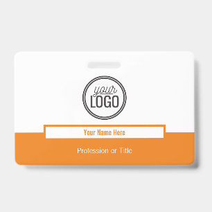 Badge Étiquette de nom professionnelle à bloc de couleur