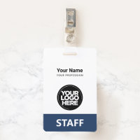 Étiquette de personnel avec nom de l'employé et lo
