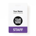 Étiquette du personnel du logo commercial clair vi