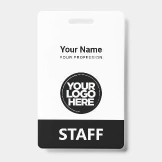 Badge Étiquette du personnel du logo commercial du nom d