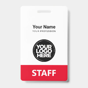 Badge Étiquette du personnel du logo commercial Nom de l