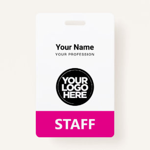 Badge Étiquette du personnel du logo de l'employé avant 