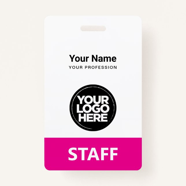 Badge Étiquette du personnel du logo de l'employé avant  (Devant)