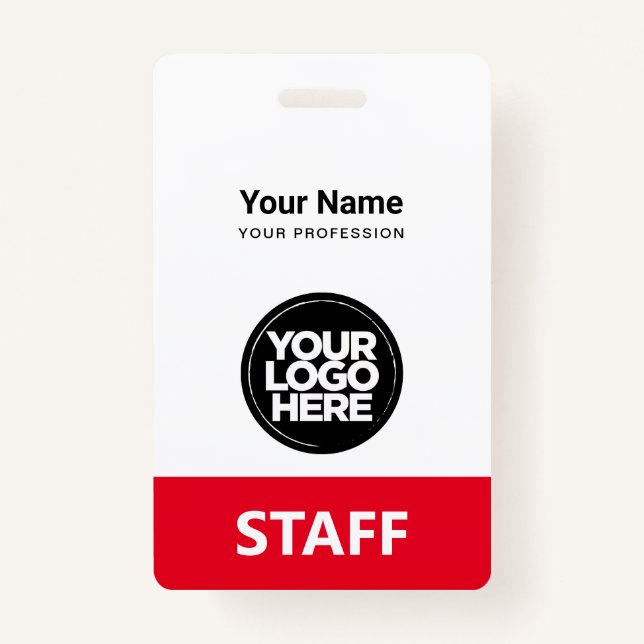 Badge Étiquette du personnel du logo de l'employé avant  (Devant)