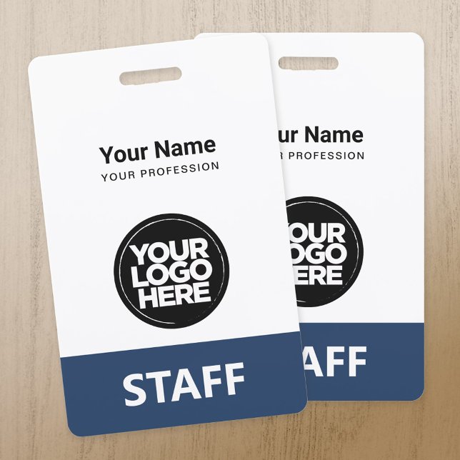 Badge Étiquette du personnel du logo de l'employé avant  (Créateur téléchargé)