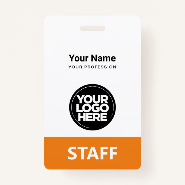 Badge Étiquette du personnel du logo de l'employé avant  (Devant)