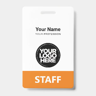 Badge Étiquette du personnel du logo de l'entreprise Ora