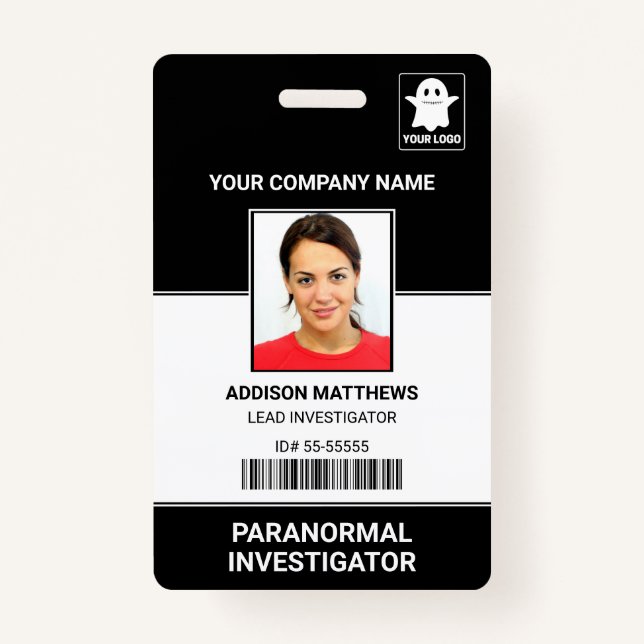 Badge Étiquette Nom de l'ID photo de l'employé de l'enqu (Devant)