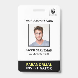 Badge Étiquette Nom de l'ID photo de l'employé de l'enqu