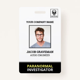 Badge Étiquette Nom de l'ID photo de l'employé de l'enqu