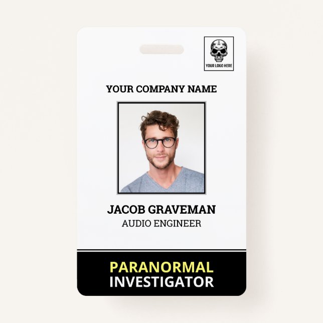 Badge Étiquette Nom de l'ID photo de l'employé de l'enqu (Devant)