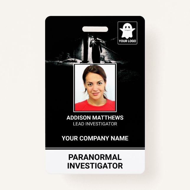 Badge Étiquette Nom de l'ID photo de l'employé de l'enqu (Devant)