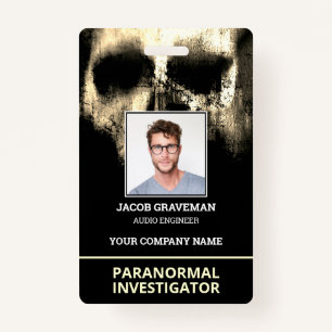 Badge Étiquette Nom de l'ID photo de l'employé de l'enqu