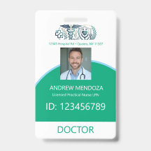Étiquettes de nom de docteur Photos d'identificati