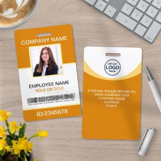 Badge Étiquettes de nom d'employé d'entreprise avec code