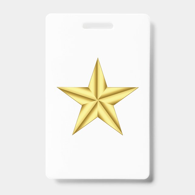 Badge Étoile d'or du général militaire (Front)