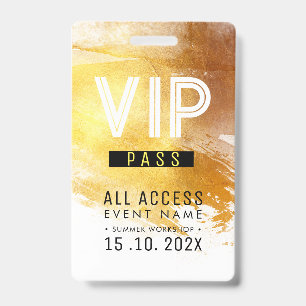 Badge événement atelier d'accès exclusif VIP