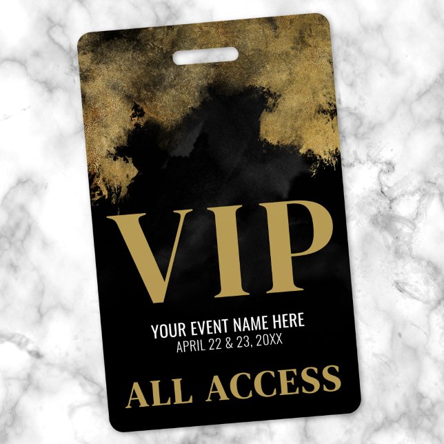 Badge Événement Black Gold VIP (Black Gold Event VIP Badge)