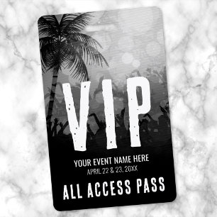 Badge Événement de festival VIP noir et blanc