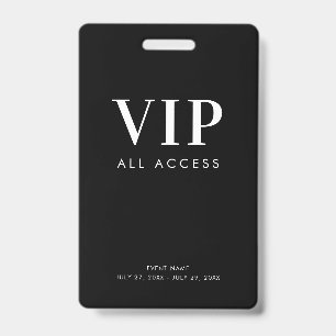 Badge Événement Simple Moderne Passeport VIP Tout Accès 