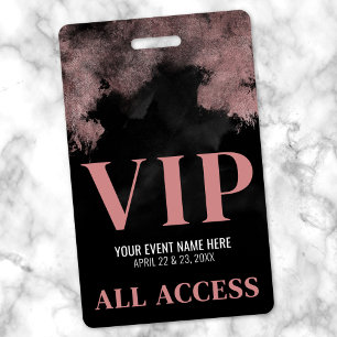 Badge Événement VIP Black Pink
