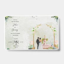 Faire-Part de Mariage Jardin Floral Fantaisiste –