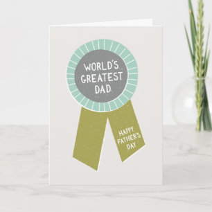 Badge Father's Day Card - Moss