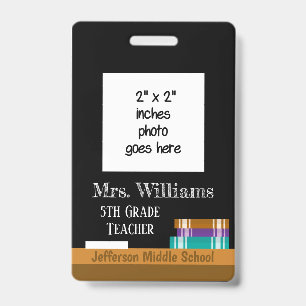 Badge Fausse Carte D'Identification De Professeur D'Écol