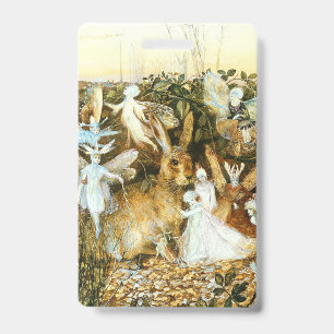 Badge Fées et Lapin