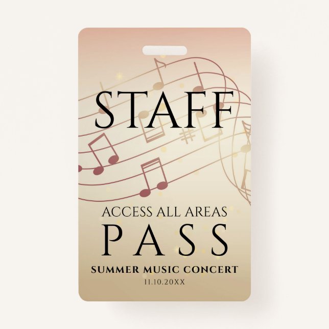 Badge Festival de musique All Access Pass (Devant)