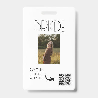 BADGE FÊTE DE FIANÇAILLES, VENMO QR, ACHETER UN VERRE À 