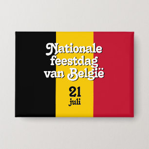 Badge Fête nationale néerlandaise de Belgique Drapeau be