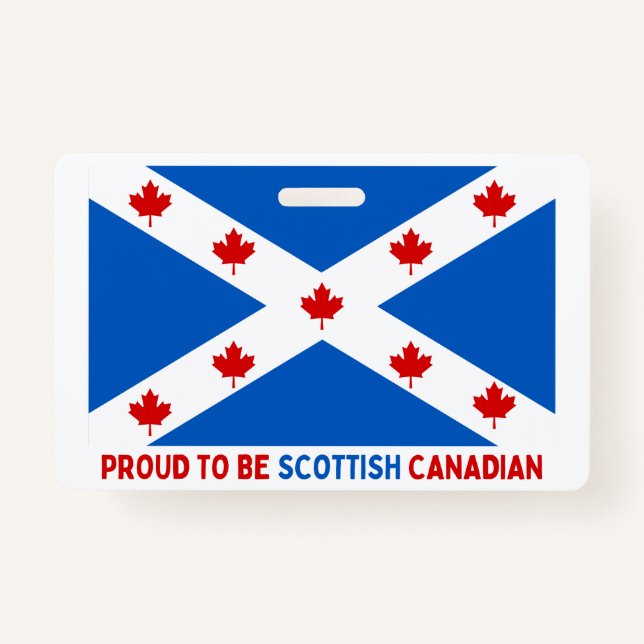 BADGE FIER D'ÊTRE CANADIEN ÉCOSSE ! (Devant)