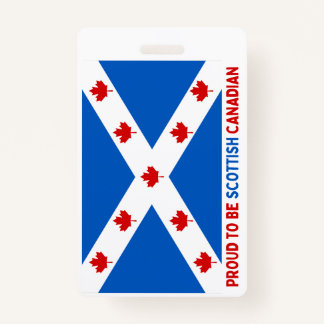 BADGE FIER D'ÊTRE CANADIEN ÉCOSSE !
