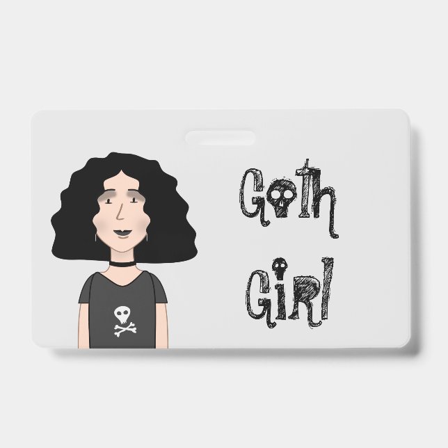 Badge Fille gothique (Avant)
